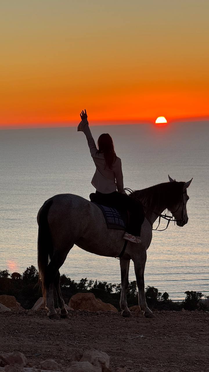 Sunset horse ride on Banana Beach near Agadir