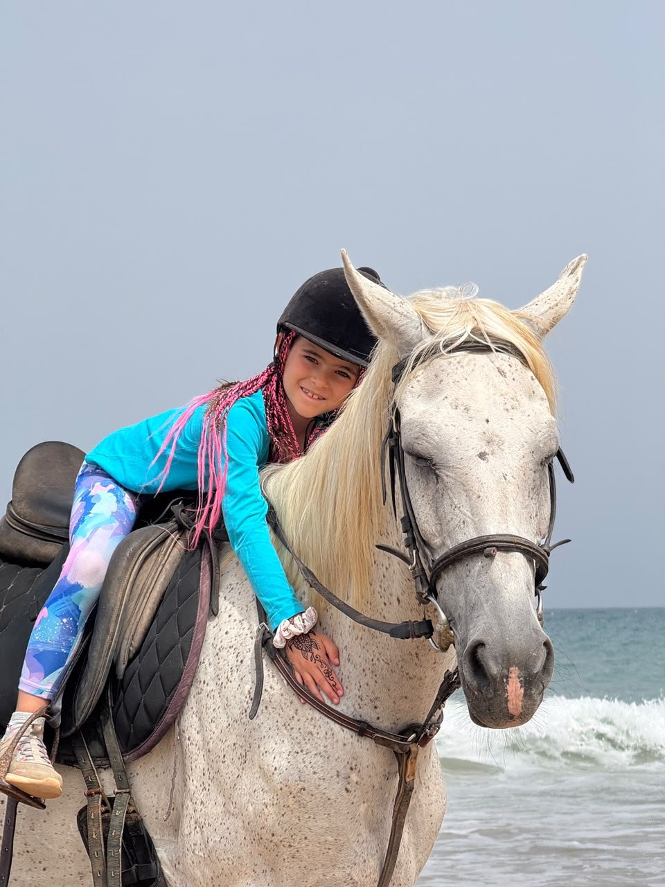 Horse riding in Agadir with Ranch Banana — riders on the Atlantic coast at Aourir